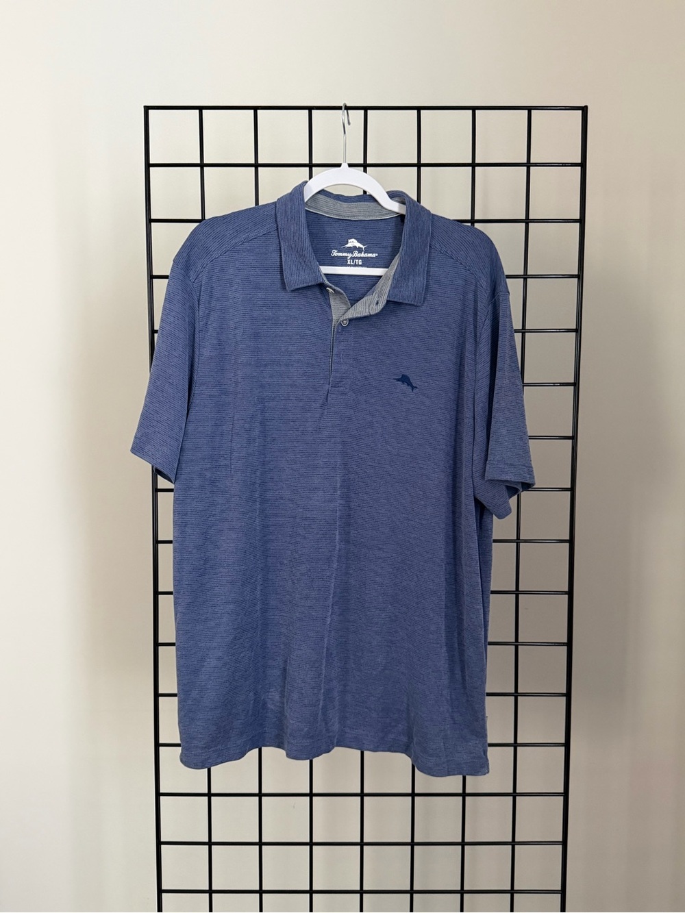 Tommy Bahama Heathered Navy Polo